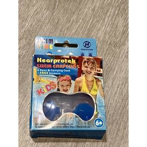 Hearprotek Pair Swimming Ear Plugs for Kids, Soft Silicone Reusable Water